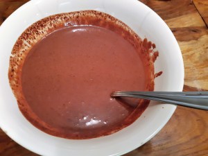 Nutella maison avant refroidissement