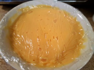 crème filmée au contact