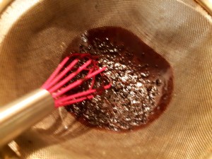 grumeaux dans passoire