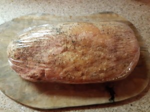 foie gras enveloppé de film plastique