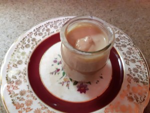 pot de crème Mont-Blanc au praliné faite maison